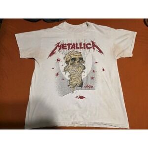 Metallica Landmine T-Shirt Vintage Style Graphic Tee Men's L Distressed